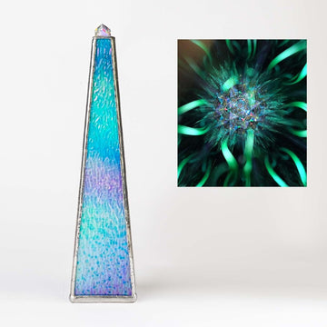 10" Aurora Kaleidoscope for Adults, Stained Glass Handmade Adult Kaleidoscope with Gift Box,Anniversary Birthday