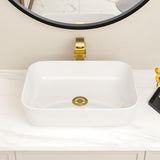 20x16 Inch Bathroom Vessel Sink Rectangule Bowl Sinks for Bathrooms White Vessel Sink Above Counter Rectangular
