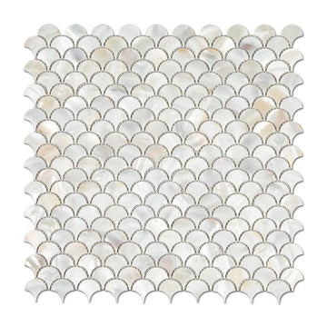 Mother of Pearl Fish Scale Backsplash Wall Tile, 6 Sheets