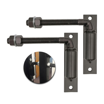 2 Pack Steel J-Bolt Hinge with Plate, Heavy-Duty Welded Hingefor Doors Gates, Heavy-Duty Driveway Gates for Welding on