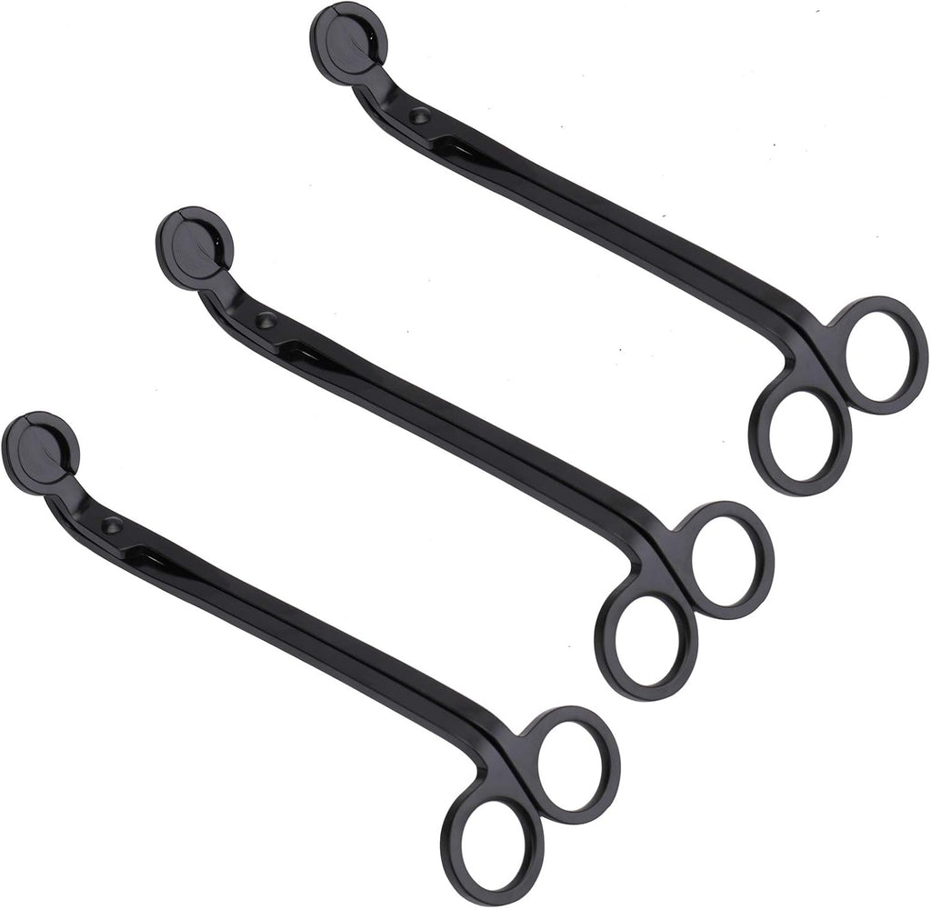 Candle Wick Trimmer, Stainless Steel Wick Clipper Cutter, Wick Scissor, Reaches Deep Into Candles to Cut Spent - Set of 3