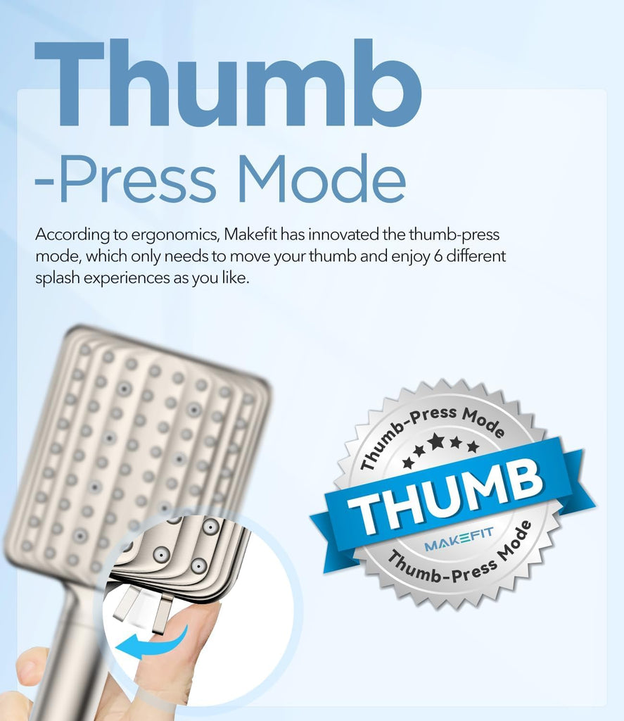 Filtered Handheld Shower Head for Hard Water, High Pressure 7 Modes