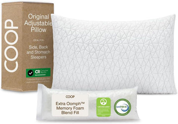 Original Adjustable Pillow, King Size Bed Pillows for Sleeping, Cross Cut Memory Foam Pillows - Medium Firm Back