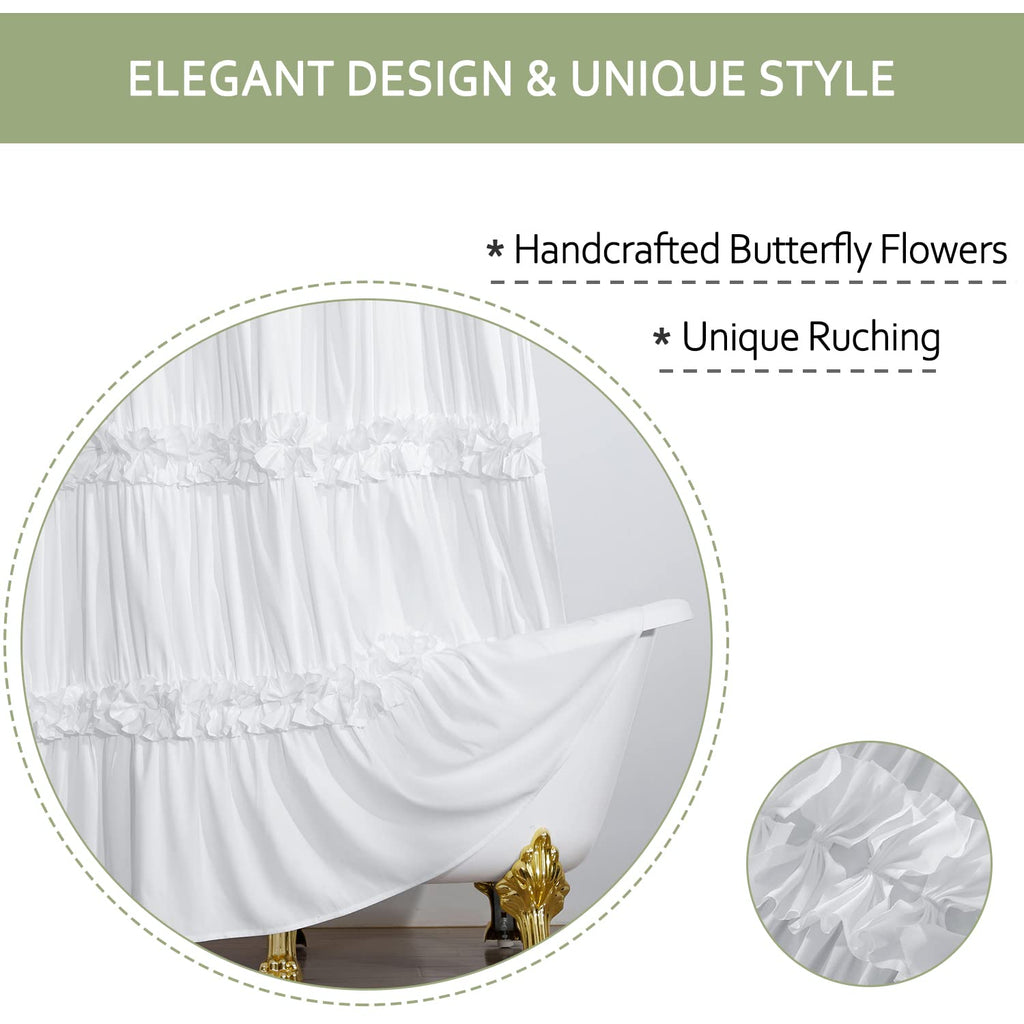Victorian White Ruffle with 12 Buttonholes