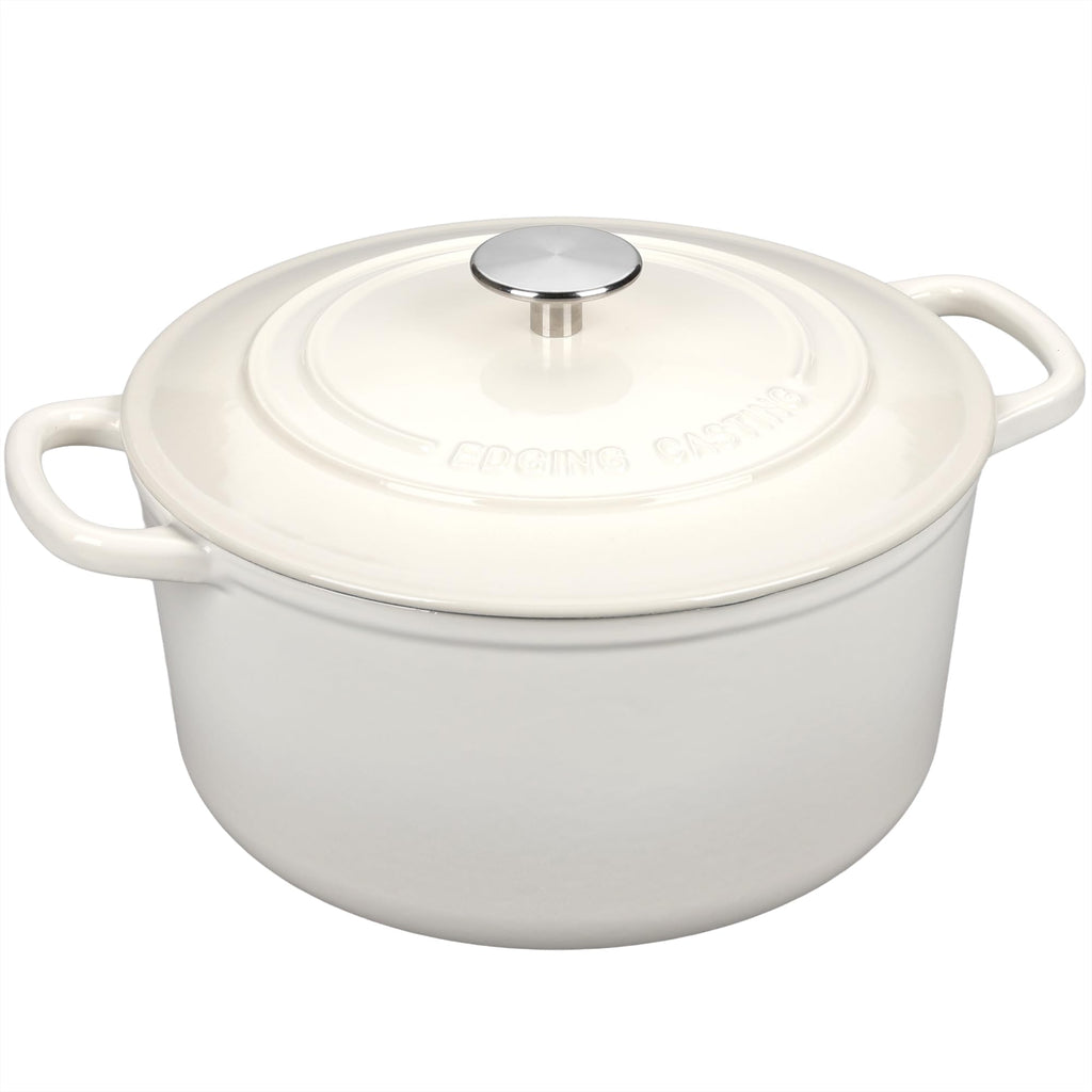 Enameled Cast Iron Dutch Oven with Sourdough Bread Baking Kit, Bread Dutch Oven with Lid, Includes Proofing Basket &