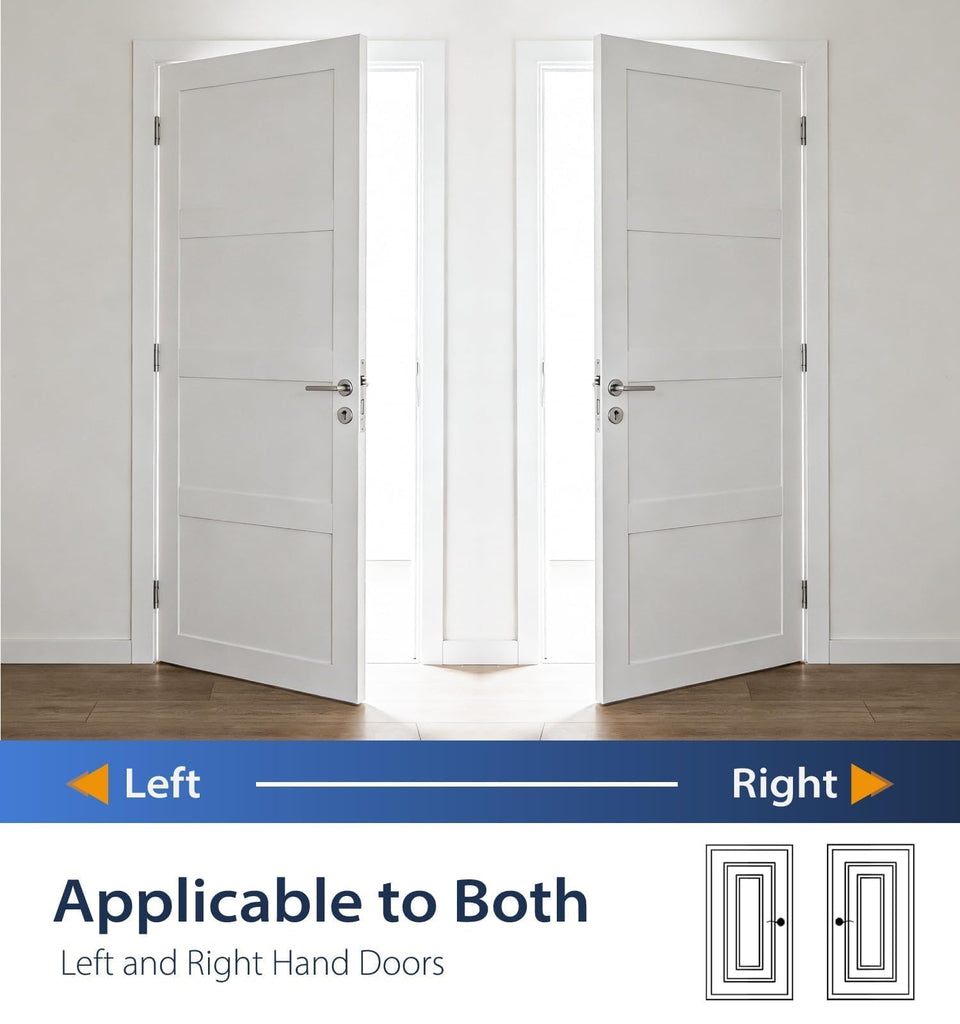 2-Pack 4 Inch Self Closing Door Hinges, Square & 5/8" Radius Corners
