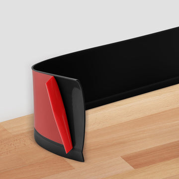 Peel and Stick Baseboard Trim 4" x 20 ft, Vinyl Baseboard Molding Black