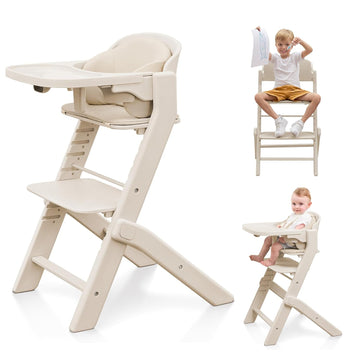 Fully Washable Baby High Chair for Babies and Toddlers(Beige) | Growth High Chair for Toddlers from 6 Months to 220