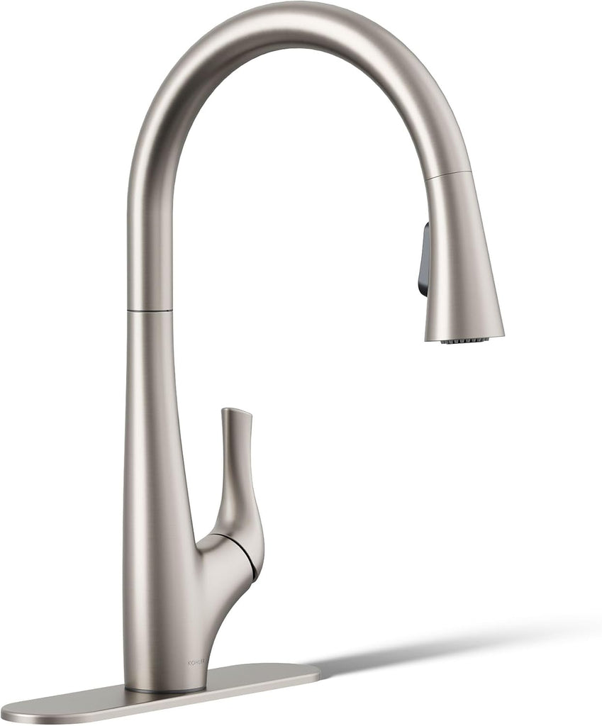 R43210-VS BevinTM Kitchen Sink Faucet with Pull Down Sprayer, Two-Function Sprayhead Kitchen Faucets, 1.5 GPM