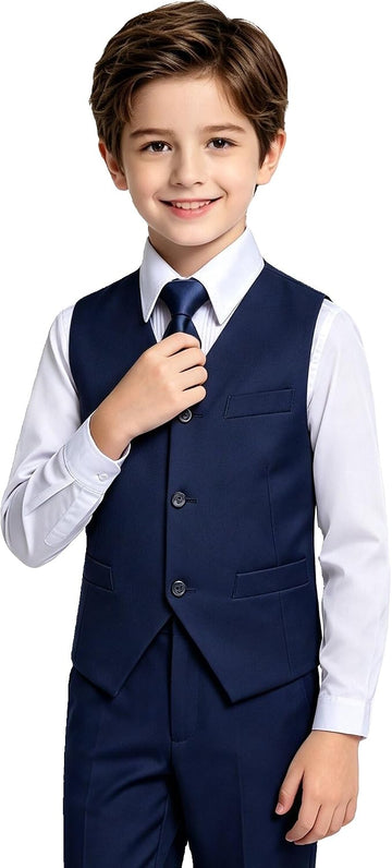 Boys Suit Vest Set Formal Dress Suits Wedding Outfit Dresswear