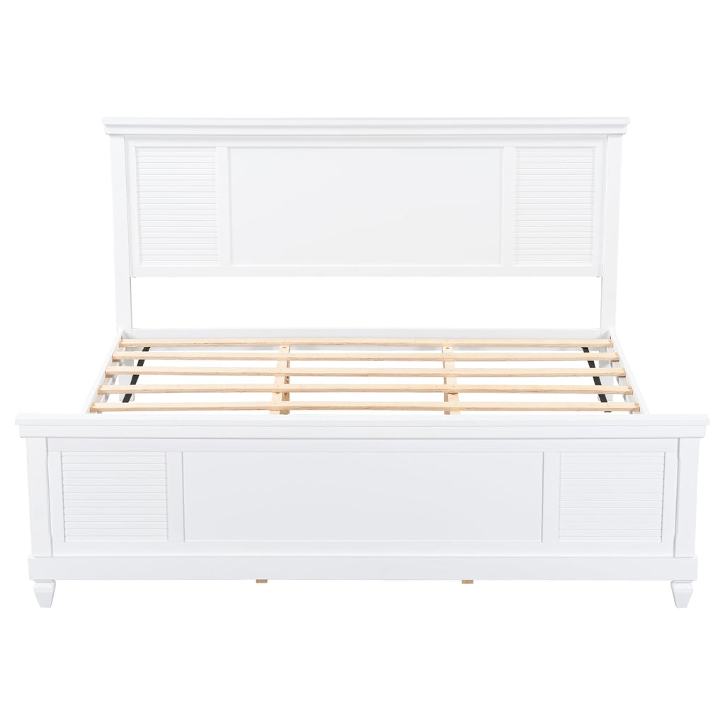 Todie Modern Bed Frame with Headboard, Wooden Platform Bed Frame, Farmhouse Bed Set, No