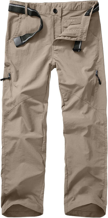 Pants for Boys Scout Kids Hiking Cargo Safari Quick Dry