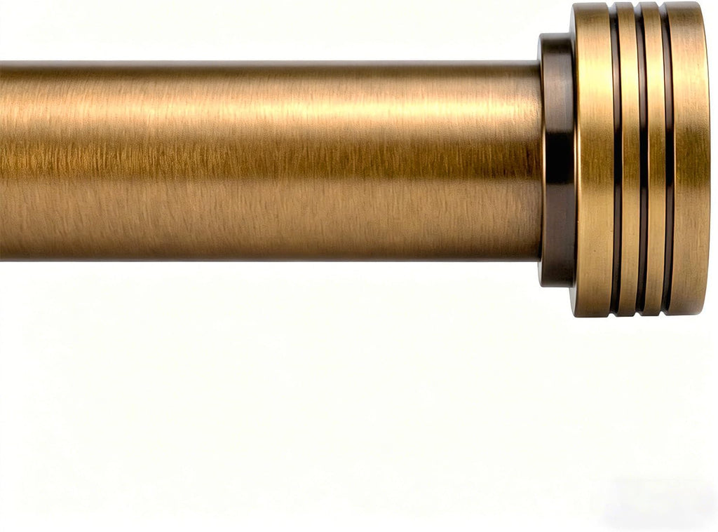 Brass Curtain Rods for Windows 18-88 Inch,Adjustable Length | 1 Inch Diameter Heavy Duty Curtain Rod /Door