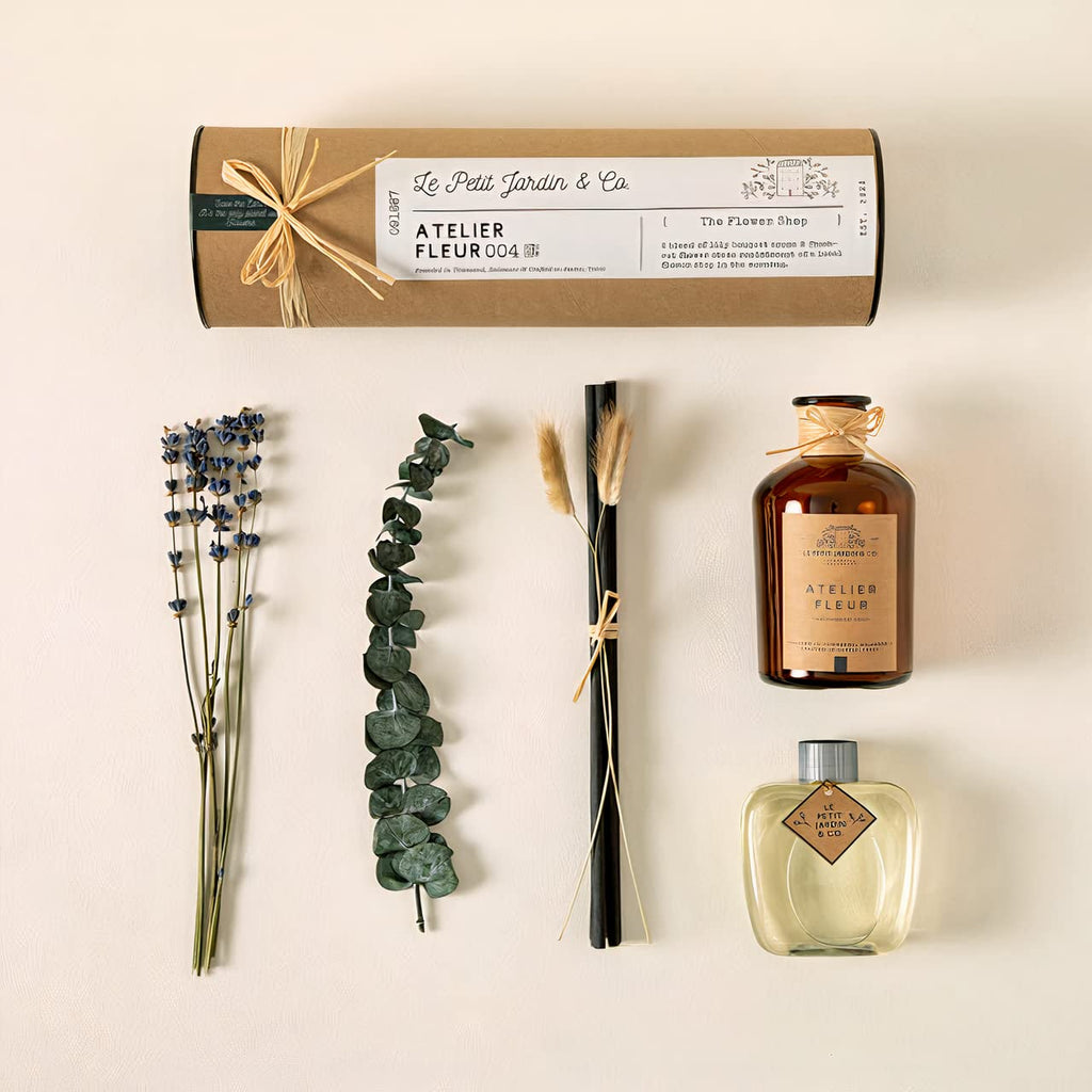 Reed Diffusers - Oil Sticks Diffuser Set with Real Dried Flowers - Reed Diffusers | Air Freshener Fragrance Sticks