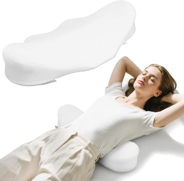 Ergonomic Lumbar Support Pillow, Dual-Wing Memory Foam Back Cushion for Lower Back Pain Relief & Posture Support