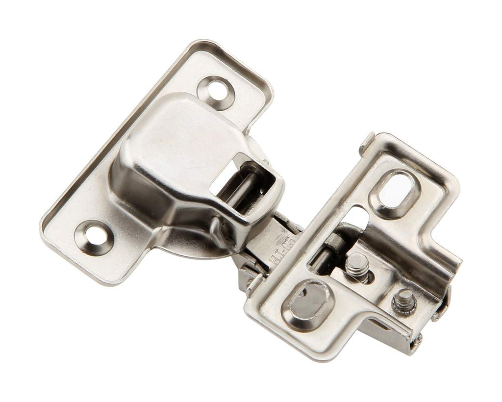 1/2 inch Overlay Concealed Cabinet Hinges, Self-Closing Short Arm European Hinge for Face Frame Cabinets, 105Deg