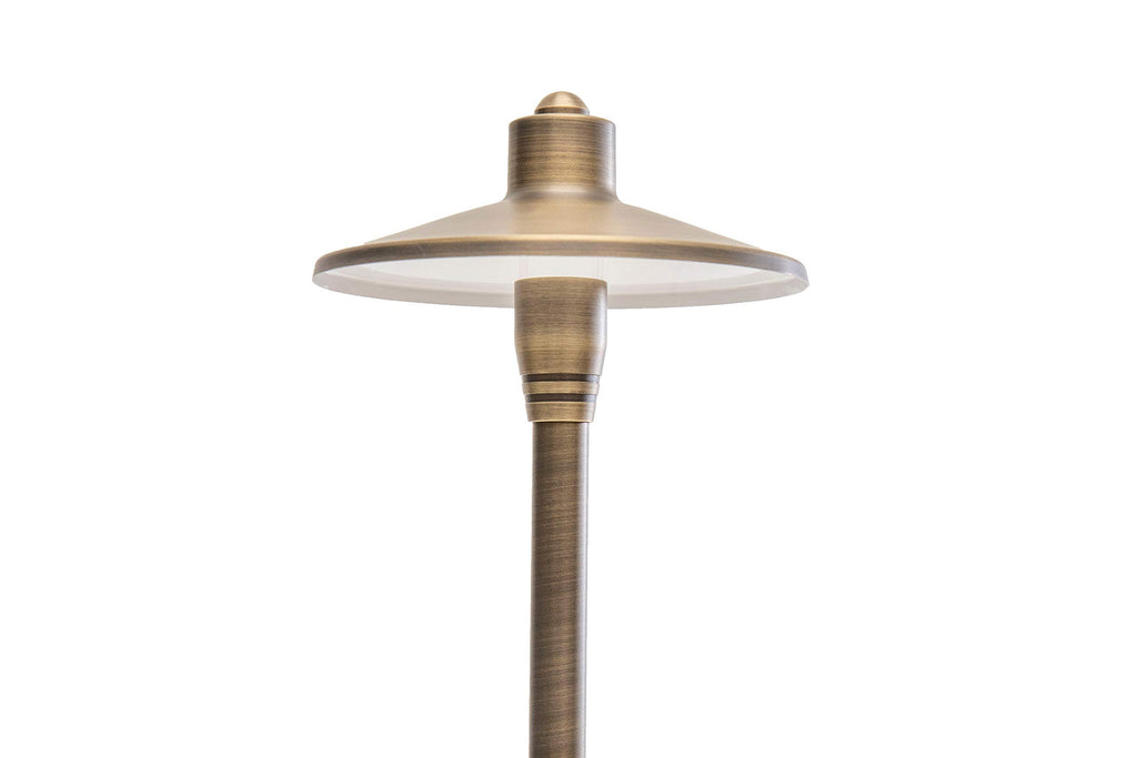 G2 12V Brass Path Light (24" Tall) & 3W 2700K G4 LED Bulb