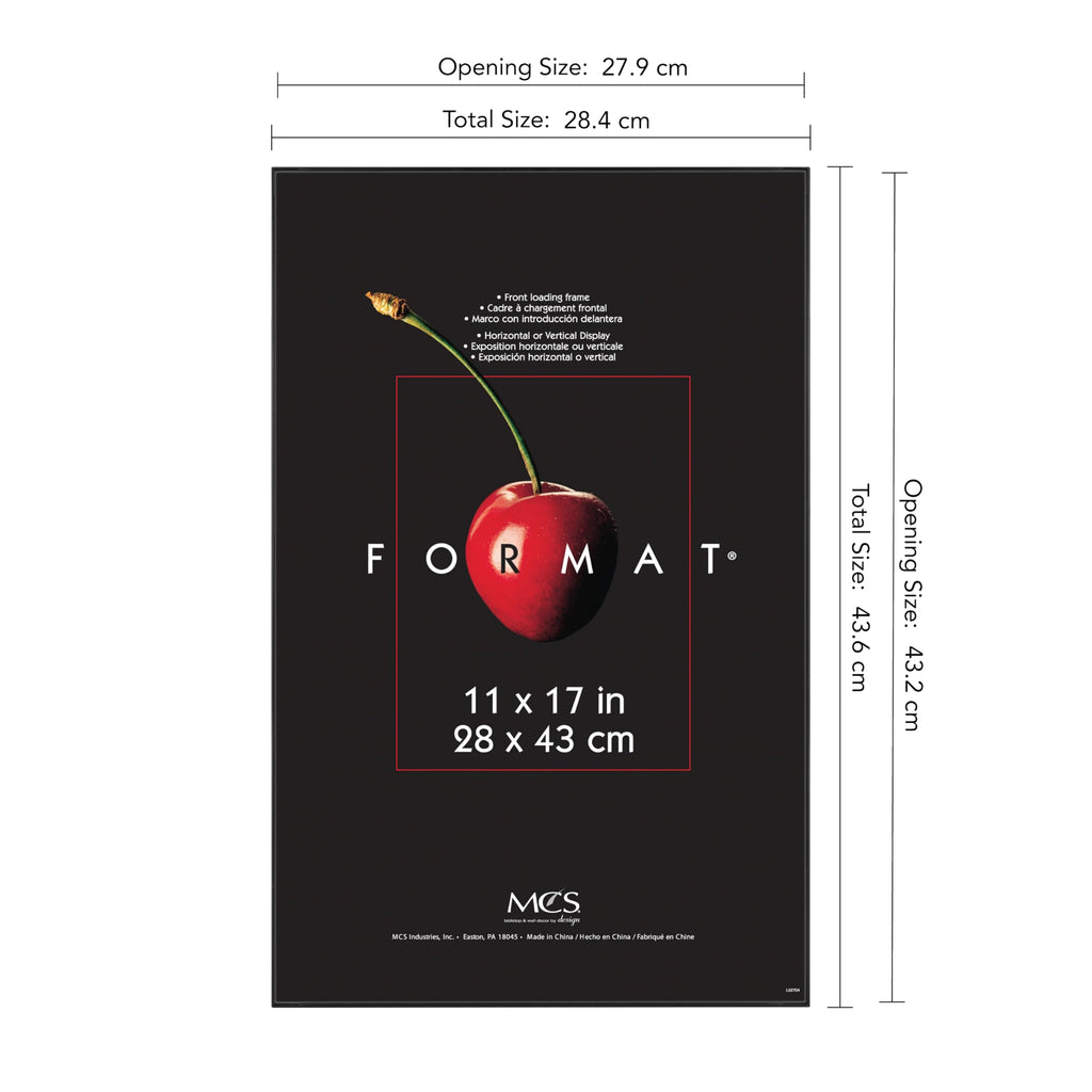 Format Picture Frame, 11x17, Black, Gallery Wall, 6-Pack