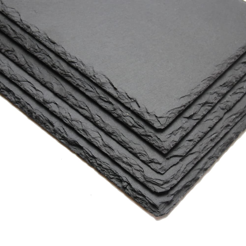 6 Pack 10 x 8 Inch Slate Cheese Board and Slate Charcuterie Boards - Individual Stone Plates for Cheese, Meat