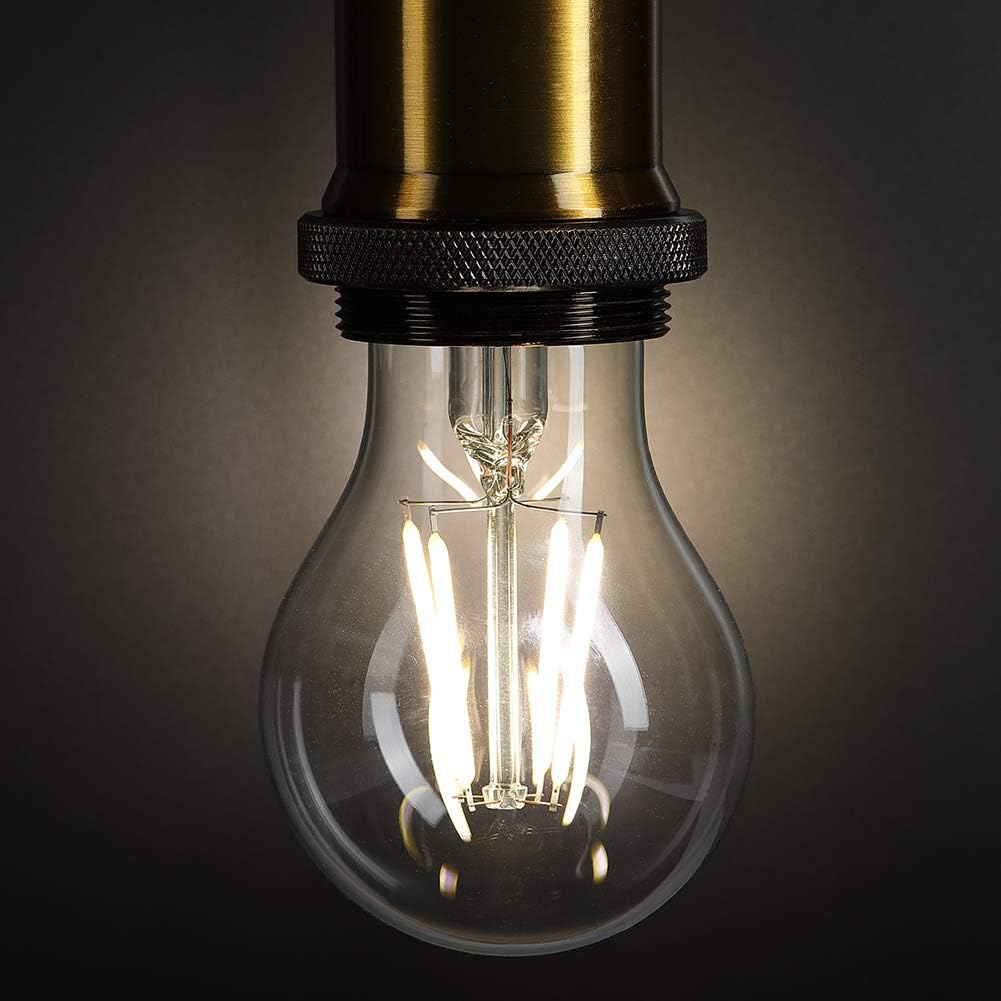 Dimmable 4W Vintage LED Filament Bulb 4000K Daylight White, Edison A19/A60 LED Light Bulbs, 40W Equivalent E26 Medium