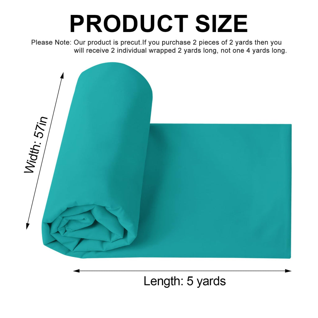 Cotton Polyester Fabric by The Yard, 57" Wide Broadcloth Soft Lightweight & Breathable Material for Lining, Sewing