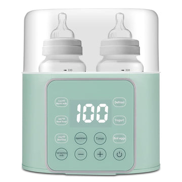 Baby Bottle Warmer 9-in-1 Multifuntion Breast Milk Warmer, Fast Baby Food Heater and Defrost Warmer with Timer for