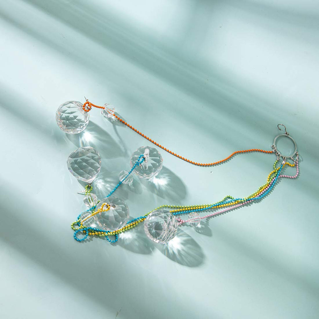 Crystals Ball Prisms Suncatcher Hanging Ornament Rainbow Maker, Garden Decoration