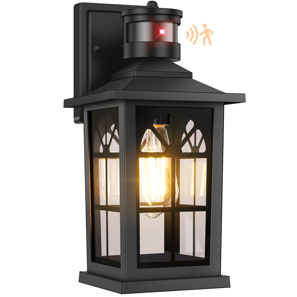 Motion Sensor Outdoor Wall Light Fixture, Dusk to Dawn Porch Light