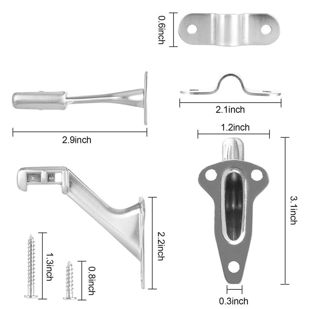 6 Pack Stair Handrail Brackets | Casa Home Living