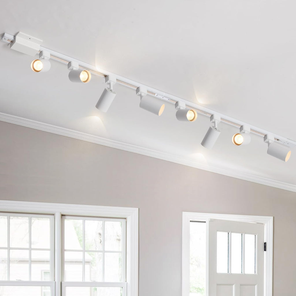 LED Track Lighting Kit with 6.6FT H Track Lighting Rails & Floating Canopy Connector, GU10 Track Light Kit