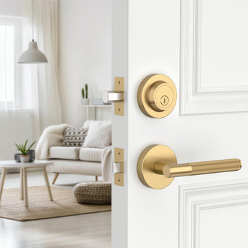 1 Pack Champagne Bronze Passage with Deadbolts