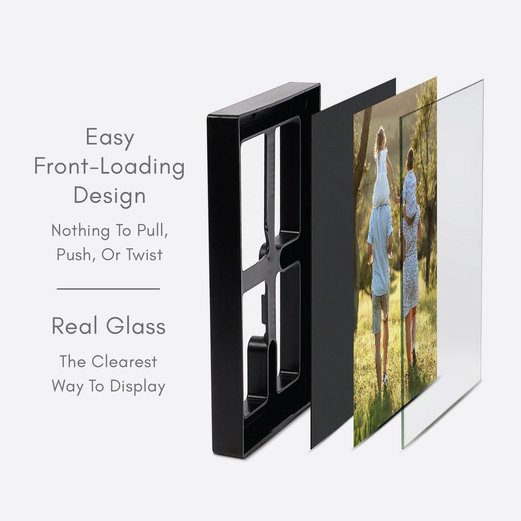 5x7 Picture Frame Set - Front Loading 5 x 7 Frames - Display for Wall Artwork, Accent Piece, Photographs - Minimalist