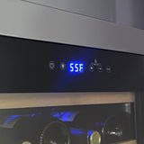 22" Wide Cascina Series 47 Bottle Dual Zone Stainless Steel Wine Refrigerator KW