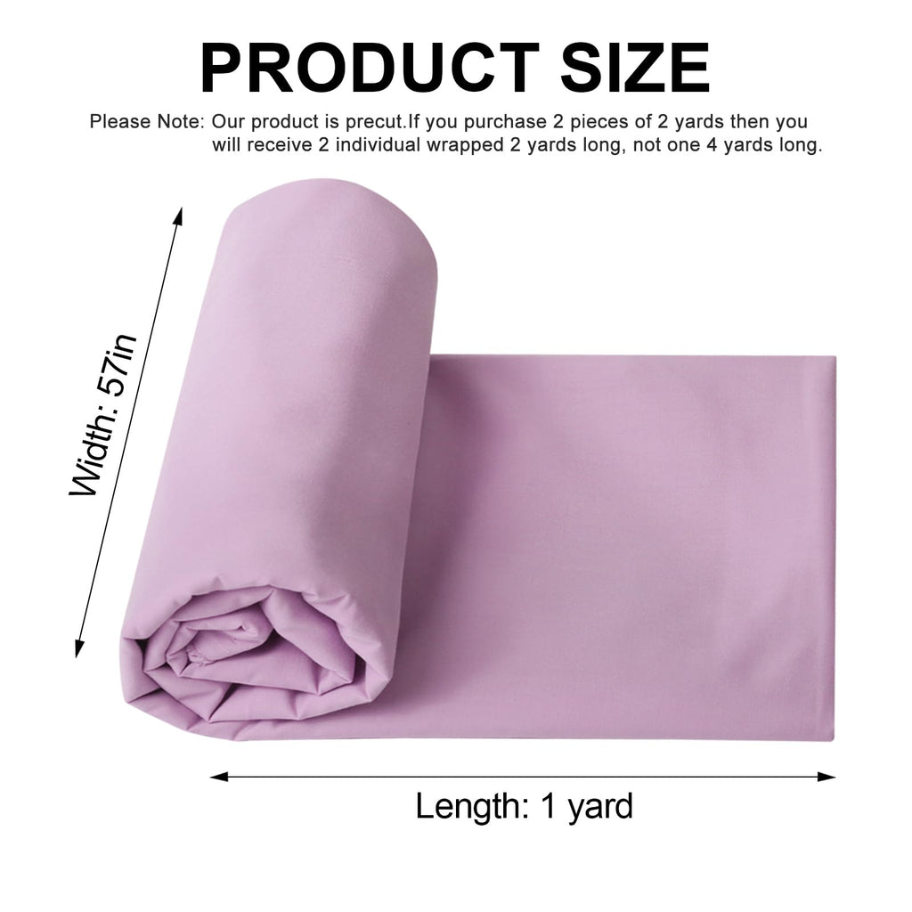 Cotton Polyester Fabric by The Yard, 57" Wide Broadcloth Soft Lightweight & Breathable Material for Lining, Sewing