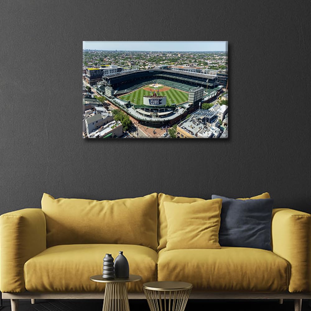Chicago Wrigley Field Wall Baseball Stadium Skyline Canvas Wall Decor USA Sports Modern Wall Pictures Artwork