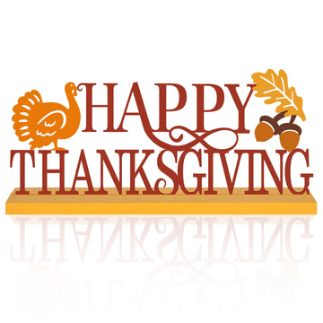 Metal Happy Thanksgiving Sign Decorations Party Shelf Mantel