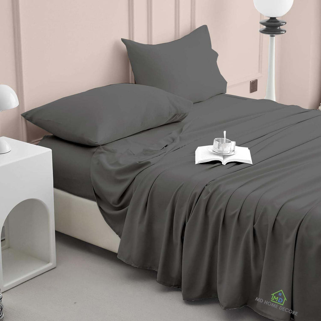 4-Piece Sheet Set, Flat and Fitted Sheets, Pillowcase, RV King Size, Bed Sheet Set, 100% Egyptain Cotton, 16 Inch