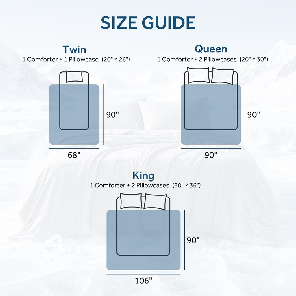Cooling Comforter Set King Size for Hot Sleepers,Dark Gray | Cooling Blanket to Keep Cool for Night Sweats in