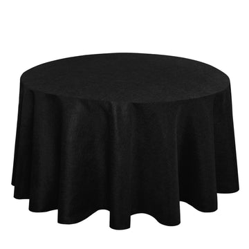 Black Round Tablecloth 120 Inch Linen Dining Room
