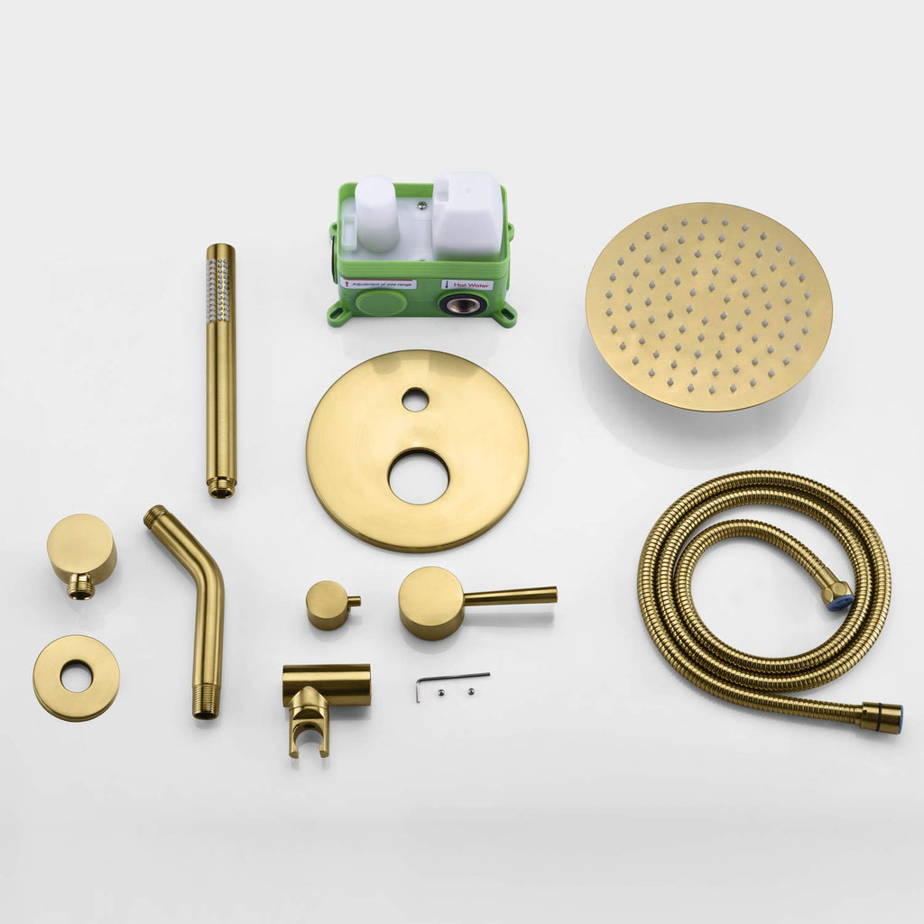 Brushed Gold Shower Faucet System