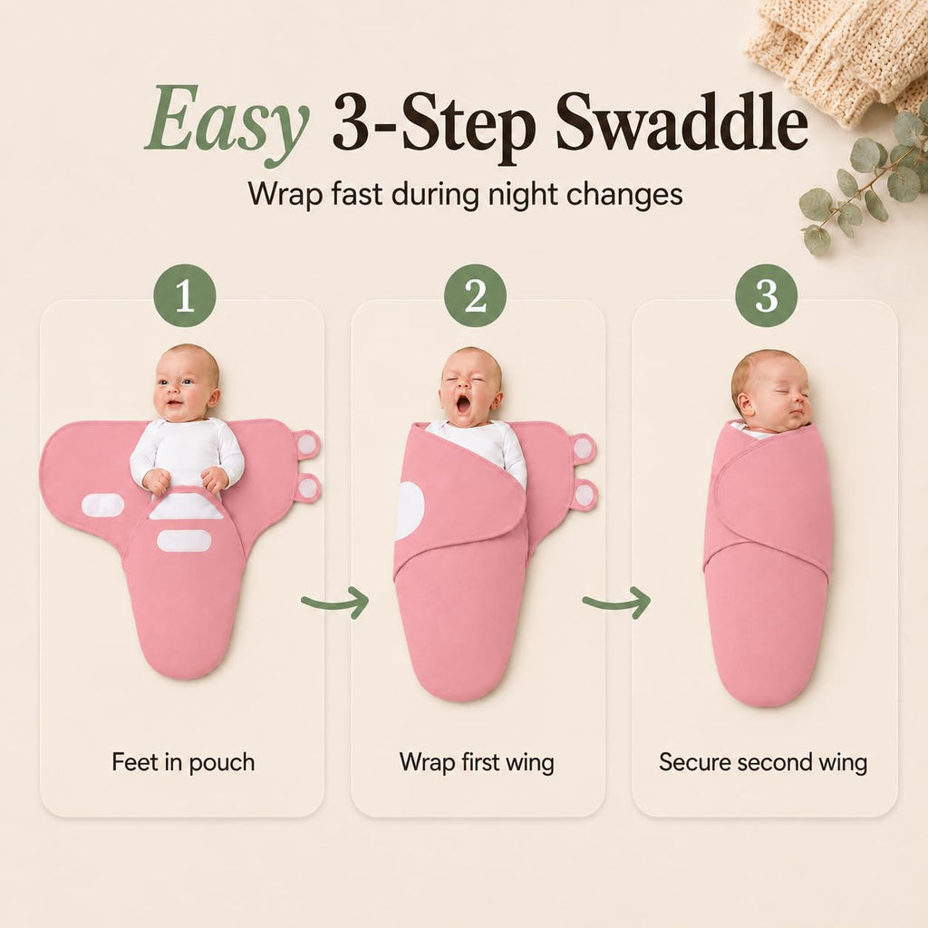Zipper Swaddle Sleep Sacks - Pack Swaddles for Newborns, Adjustable & Breathable Infant Sleep Sack, Easy