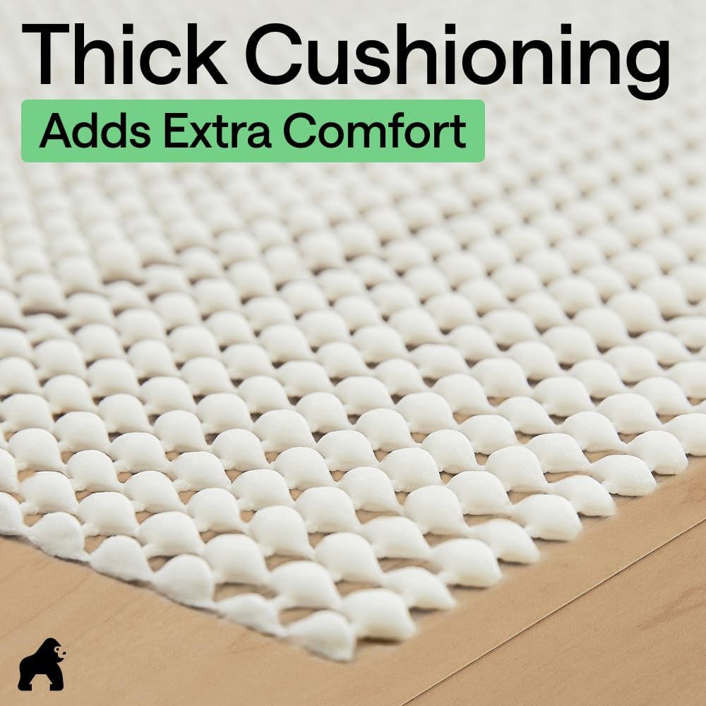 Slip Resistant Rug Pads for Hardwood Floor 2x10 Cream - Set of 20