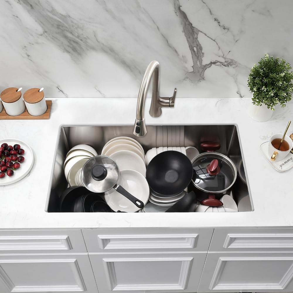 32 Inch Undermount Kitchen Sink Stainless Steel | 32x18 Stainless Steel Kitchen Sink Undermount 16 Gauge Under