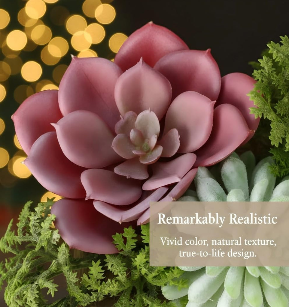 Succulent Plants Artificial Bathroom Decor Fake Plants 3 Pack