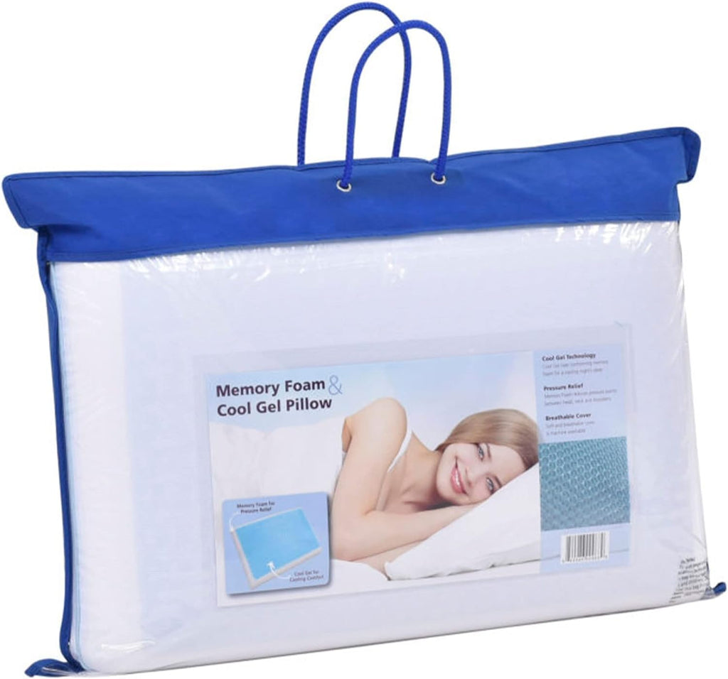 Cooling Pillow for Sleeping, Standard Size Cooling Memory Foam Pillow for Hot Sleepers, Reversible Ergonomic Design