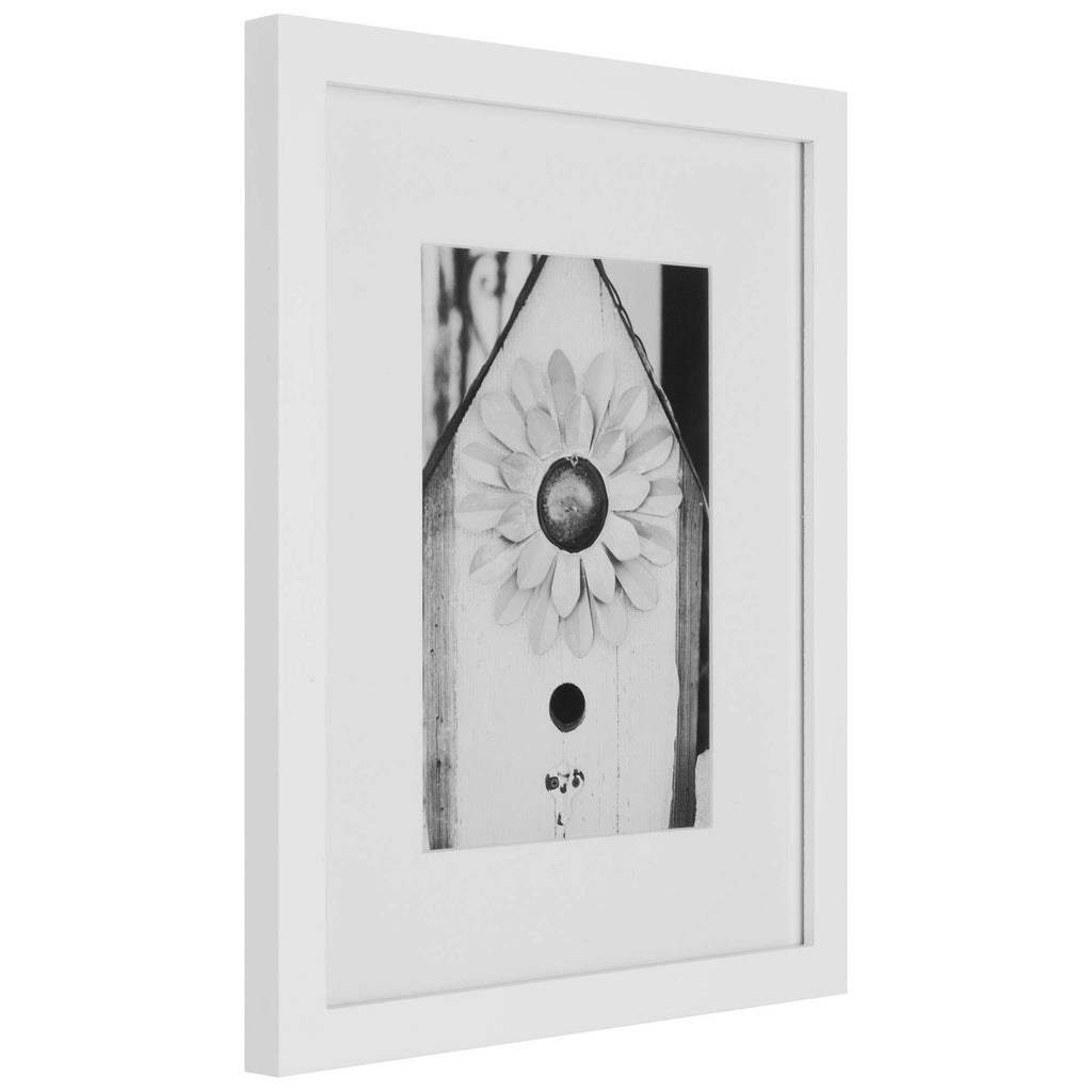 Multi-Size Picture Frame Set 7 Pack, White Gallery Wall Frames with Hanging Hardware, Clear Glass - One 12x16, Two