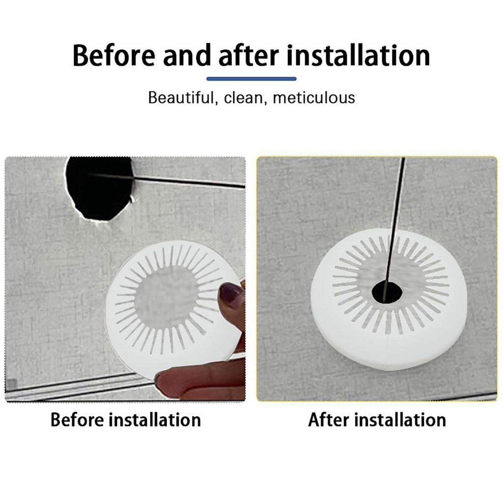 Fit 0.95 to 1.57 inch Outer Diameter Flange Water Pipe Cover Decoration White Radiator PP Plastic Escutcheon Plate