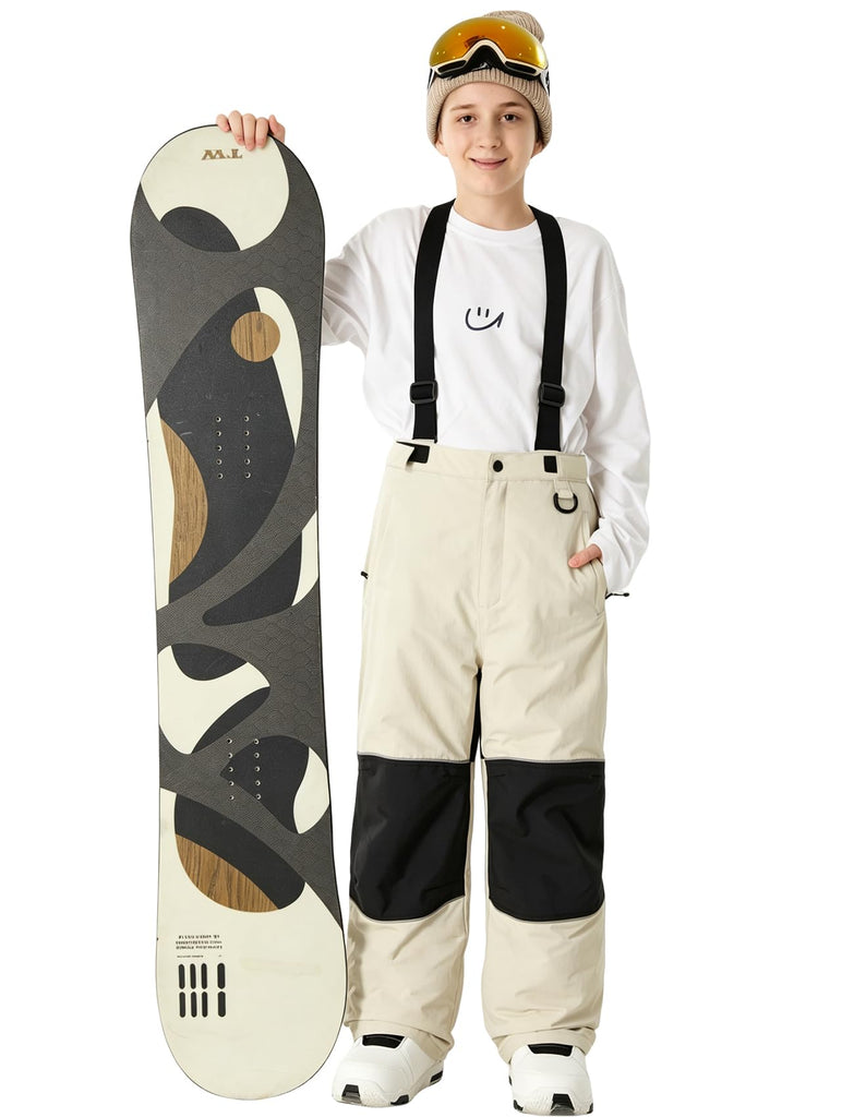 Kids Baggy Snowboard Pants Ski Bibs Girl Boy Waterproof Insulated