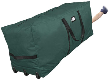 Rolling Tree Storage Bag, Fits Up to 9 ft. Disassembled Holiday Tree, 28" Height X 16" Wide X 60" Long, Extra Large