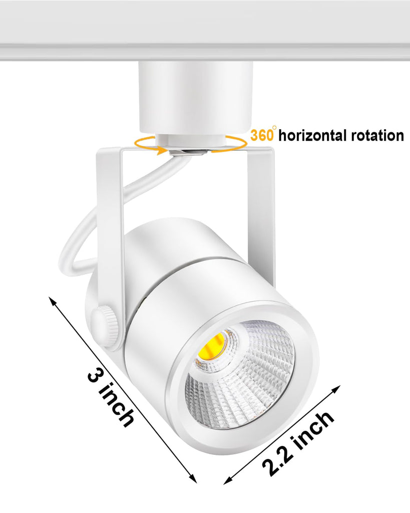 White Track Lighting Heads H Type LED Track Light Heads Dimmable Rail Ceiling Spotlight Fixtures Accent Art
